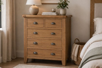 Tewkesbury Smoked Oak 5 Drawer Chest of Drawers