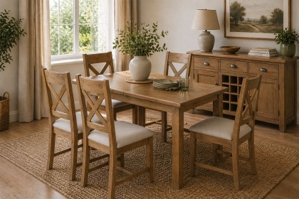 Tewkesbury Smoked Oak 150-200cm Extending Dining Table