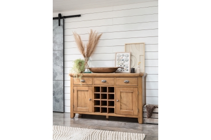 Tewkesbury Smoked Oak Wide Sideboard