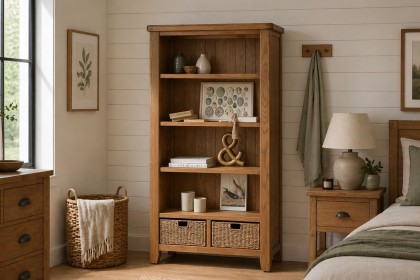 Tewkesbury Smoked Oak Large Bookcase