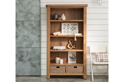 Tewkesbury Smoked Oak Large Bookcase