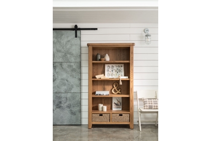 Tewkesbury Smoked Oak Large Bookcase