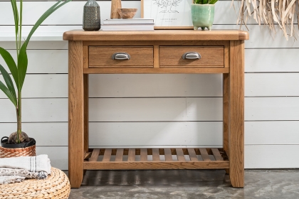 Tewkesbury Smoked Oak Console Table