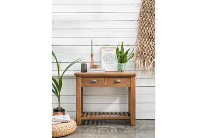 Tewkesbury Smoked Oak Console Table