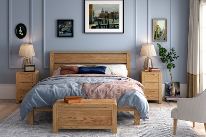 Bergen Solid Oak Bed Frame Bergen Solid Oak Bed Frame