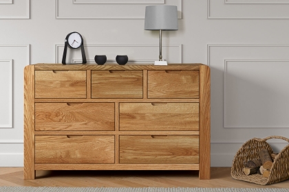 Bergen Solid Oak 3 Over 4 Chest of Drawers
