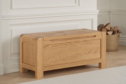 Bergen Solid Oak Blanket Box