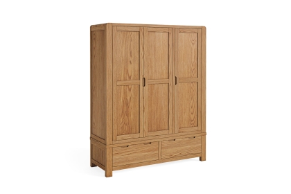Bergen Solid Oak Triple Wardrobe