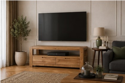 Bergen Oak 140cm Large TV Unit