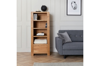 Bergen Solid Oak Tower Unit Bookcase