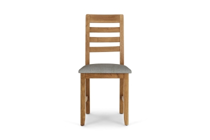 Bergen Solid Oak Dining Chair with Victoria Linen Seat