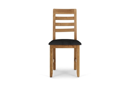 Bergen Solid Oak Dining Chair with Victoria Steel Seat