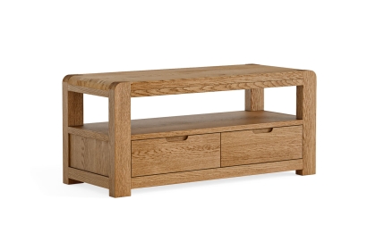 Bergen Solid Oak 110cm Small TV Unit