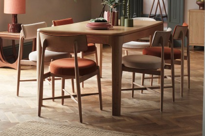 G Plan Maddison Oak 160-200cm Extending Dining Table Set & 6 Chairs