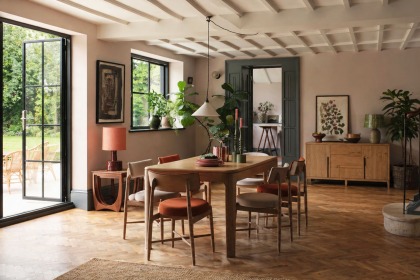 G Plan Maddison Oak 160-200cm Extending Dining Table Set & 6 Chairs