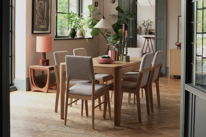 G Plan Maddison Oak 160-200cm Extending Dining Table Set & 6 Chairs