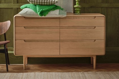 G Plan Winchester Retro Oak 6 Drawer Wide Chest Of Drawers