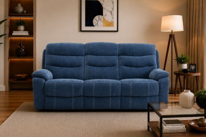 Halo Tech Fabric 3 Seater Power Head Tilt Recliner Sofa Halo Tech Fabric 3 Seater Power Head Tilt Recliner Sofa