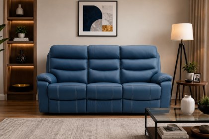 Halo Tech Leather 3 Seater Power Head Tilt Recliner Sofa Halo Tech Leather 3 Seater Power Head Tilt Recliner Sofa