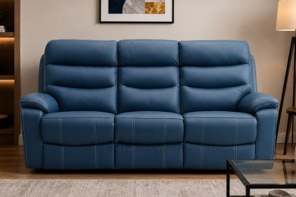 Halo Tech Leather 3 Seater Power Head Tilt Recliner Sofa Halo Tech Leather 3 Seater Power Head Tilt Recliner Sofa