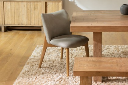 Spencer PU Leather Dining Chair in Misty Grey