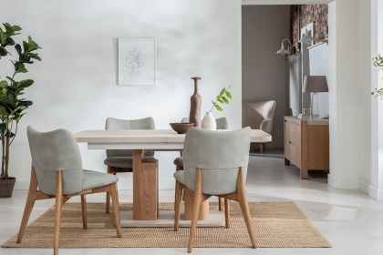 Spencer PU Leather Dining Chair in Misty Grey