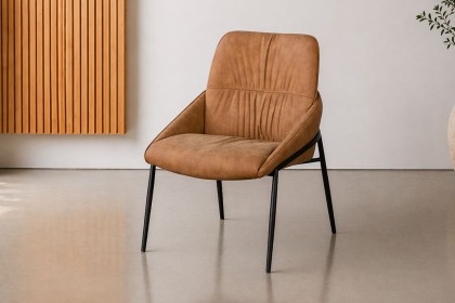 Jackson PU Leather Dining Chair in Tan