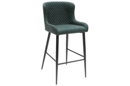 Heron Industrial Bar Stool in Bottle Green PU