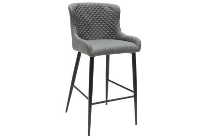Heron Industrial Bar Stool in Slate Grey PU