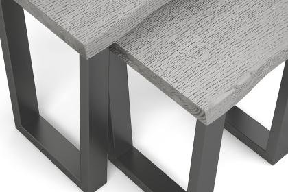 Brooklyn Grey Oak Nest Of Tables Brooklyn Grey Oak Nest Of Tables