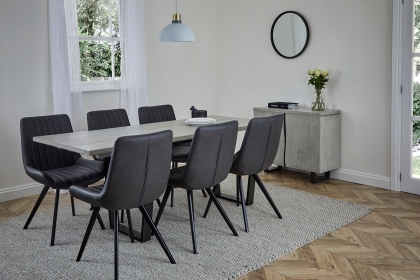 Brooklyn Grey Oak 200cm Fixed Top Dining Table Brooklyn Grey Oak 200cm Fixed Top Dining Table