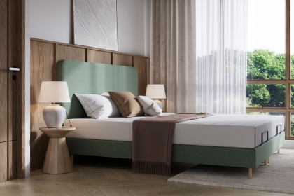 TEMPUR Form Spring Static Bed with Classic Box Headboard