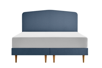 TEMPUR Form Spring Static Bed with Geometric Box Headboard