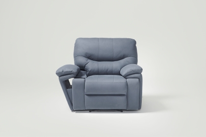 Quantum Cinematic Power Recliner Armchair with Headrest and iTable Arm