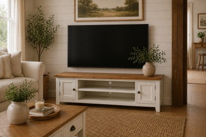 Cotswold White Extra Large TV Stand 180cm Wide