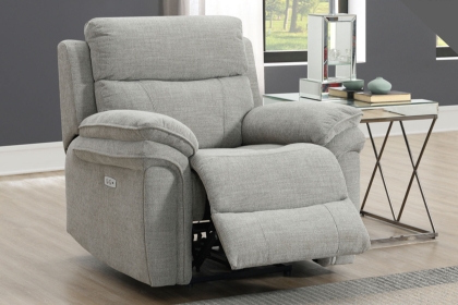 Harrow Chair Electric Recliner in Light Grey