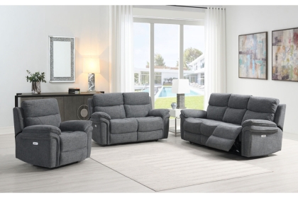 Harrow Chair Electric Recliner in Dark Grey