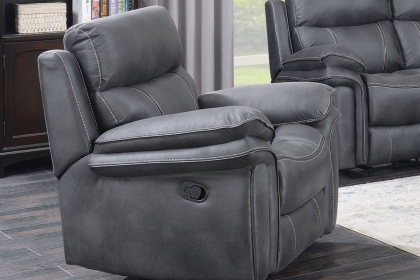 Richmond Fabric Recliner Chair in Charcoal Grey