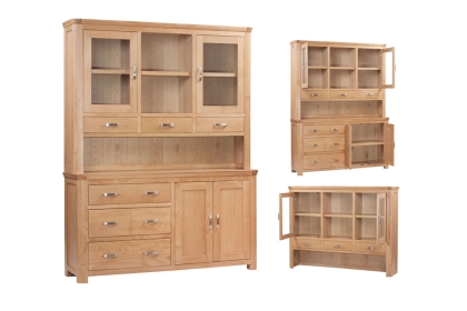 Treviso Oak Large Buffet Hutch Sideboard Treviso Oak Large Buffet Hutch Sideboard