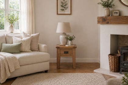 Cotswold Rustic Oak Lamp Table