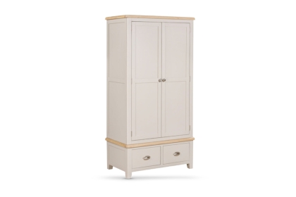 Windermere Painted Oyster Grey Oak Double Wardrobe