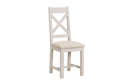 Windermere Painted Oyster Grey Oak Cross Back Dining Chair