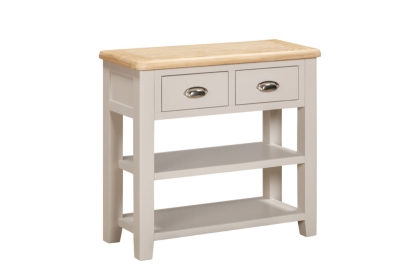 Windermere Painted Oyster Grey Oak 2 Drawer Console Table Windermere Painted Oyster Grey Oak 2 Drawer Console Table