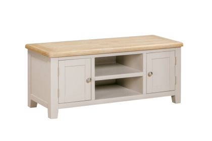 Windermere Painted Oyster Grey Oak Large TV Unit Windermere Painted Oyster Grey Oak Large TV Unit