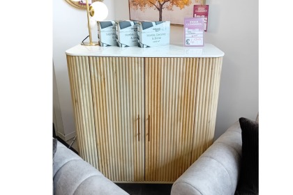 Ex-Display St Austell - Reed Mango Wood Highboard