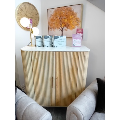 Ex-Display St Austell - Reed Mango Wood Highboard Ex-Display St Austell - Reed Mango Wood Highboard