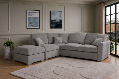 Fantasy L Shape Corner Chaise Sofa With Standard Back
