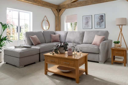 Fantasy L Shape Corner Chaise Sofa With Standard Back