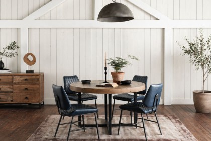 Nixon Reclaimed Wood 120cm Round Dining Table