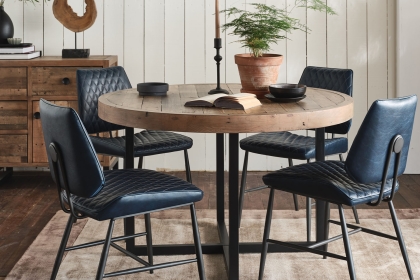 Nixon Reclaimed Wood 120cm Round Dining Table